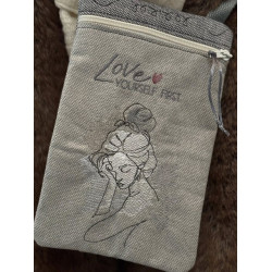 2€ ZUSATZTÜRCHEN 20. Dezember - Stickdatei - ITH Tasche Crossbody Love yourself first